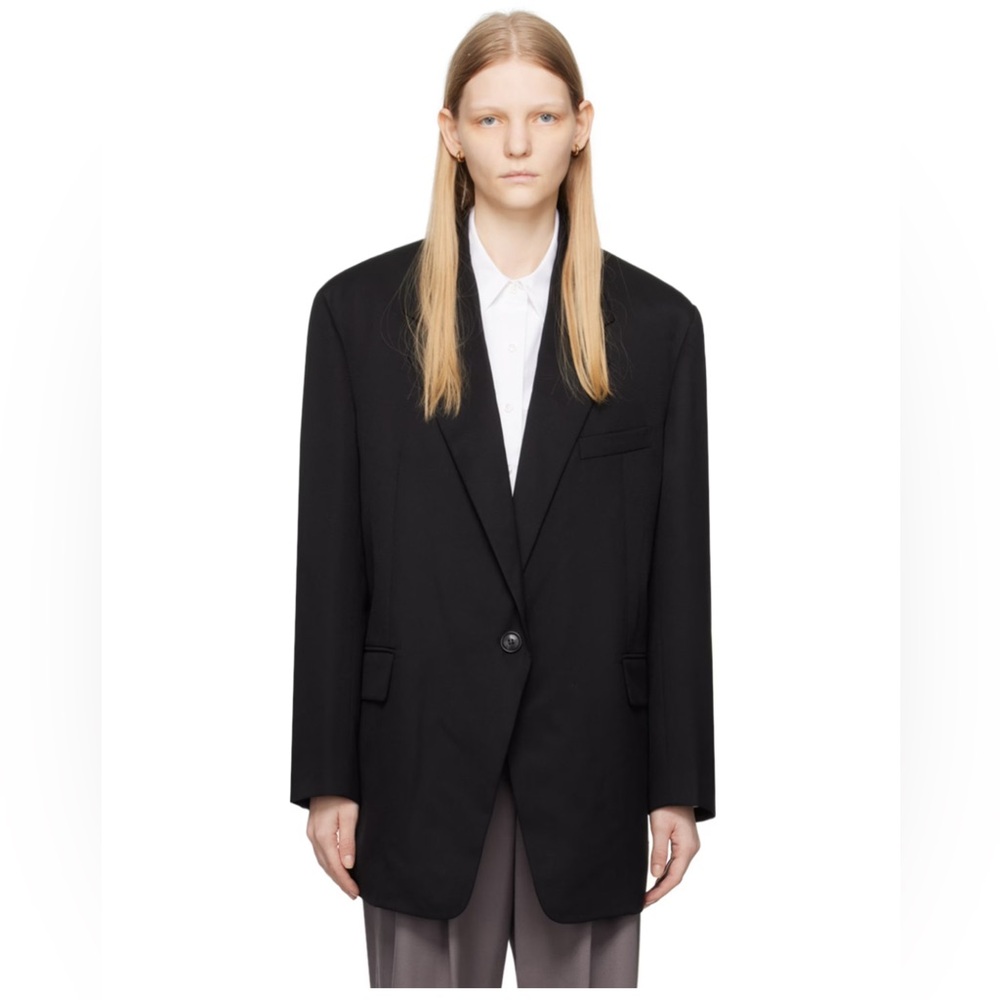 Low Classic Black Over Fit Blazer, Size XL